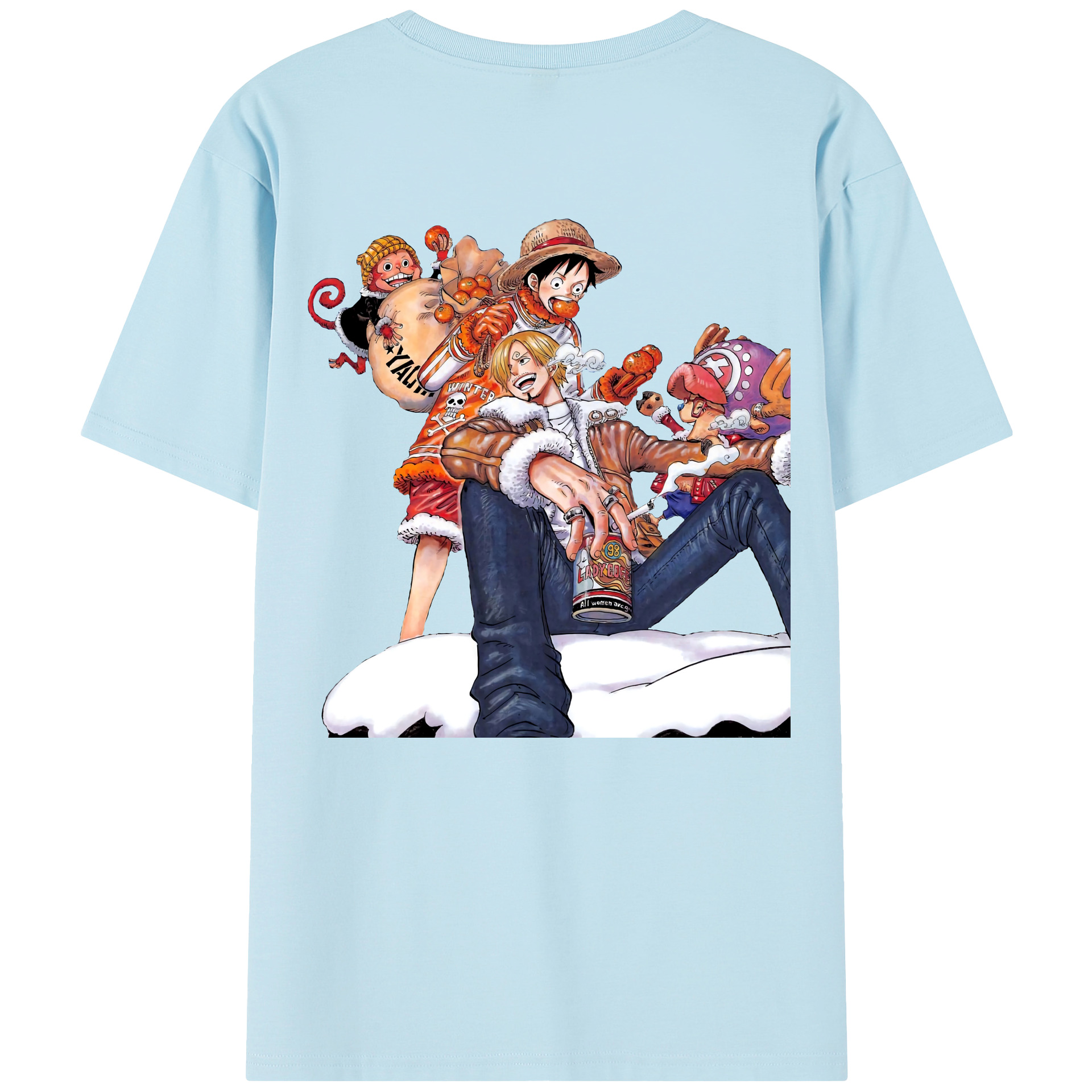 ワンピース サンジ ONE PIECE Sanji 綿100％半袖Tシャツ（背面プリント）